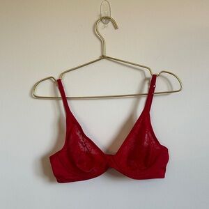 GapBody Bare Natural Plunge Lace SIZE 36B